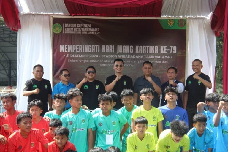 Peringati Hari Juang Kartika TNI AD ke-79, Kodim 0612/TSM Gelar Turnamen Sepakbola Antar Yayasan Pondok Pesantren Yatim Piatu Sekota Dan Kabupaten Tasikmalaya
