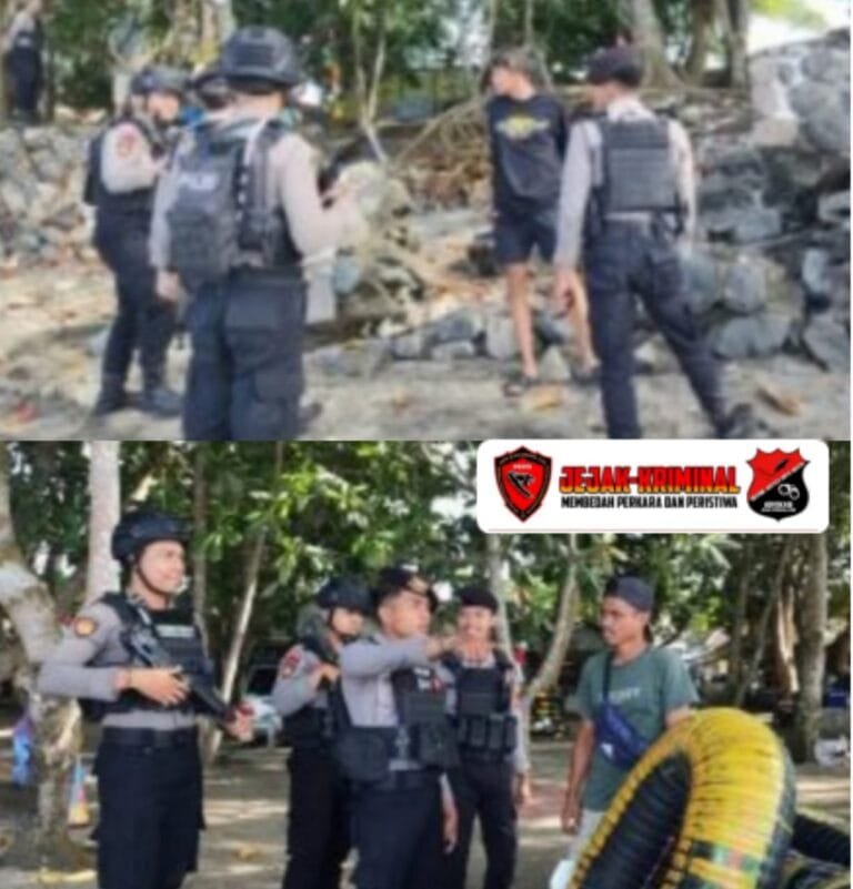 SAT Samapta Polres Tasikmalaya, Giat Monitoring Aktivitas Warga Di Pantai Cipatujah Selama Nataru.