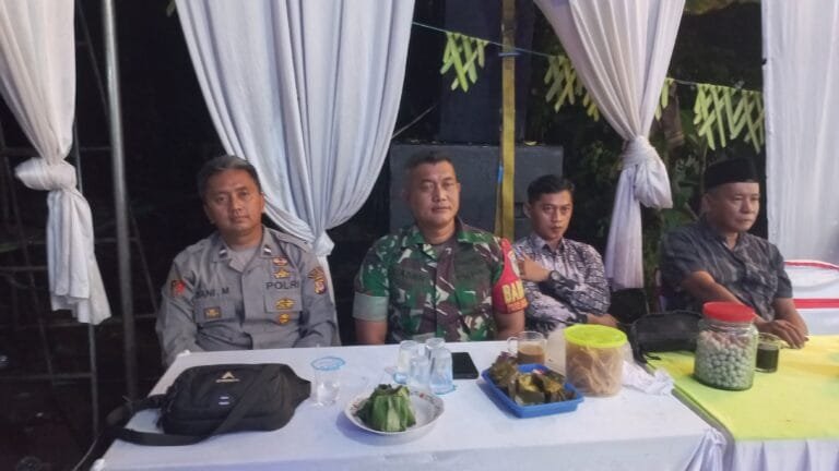 Soliditas TNI-Polri, Polsek dan Koramil Lakbok Pastikan Kegiatan Warga Cintajaya Berjalan Aman