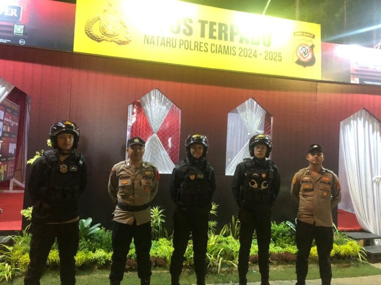 Satgas Preventif Patroli Ops Lilin Lodaya Datangi Pos Pam Terpadu Alun Alun Ciamis