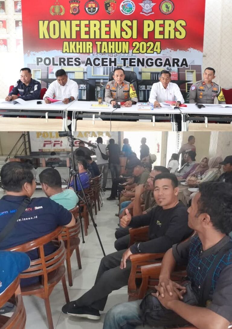 POLRES ACEH TENGGARA GELAR KONFERENSI PERS AKHIR TAHUN 2024.