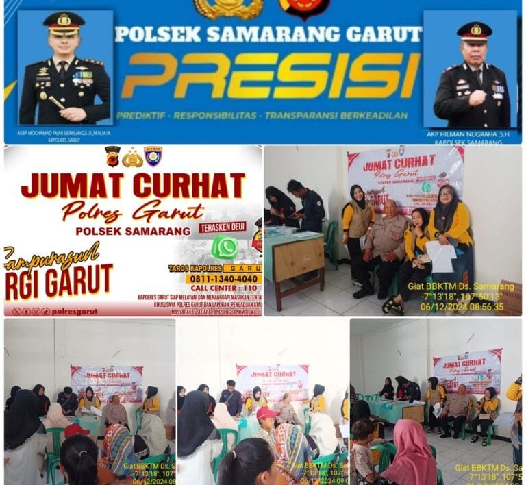 Polsek Samarang AKP Hilman Nugraha,SH.MH. Laksanakan Program Jum’at Curhat Dalka Cooling System.