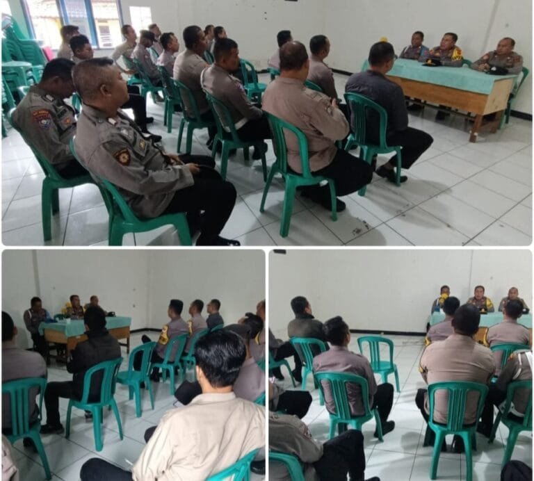 Polsek Samarang Bersama Personil Laksanakan Gelar Anev Bulanan