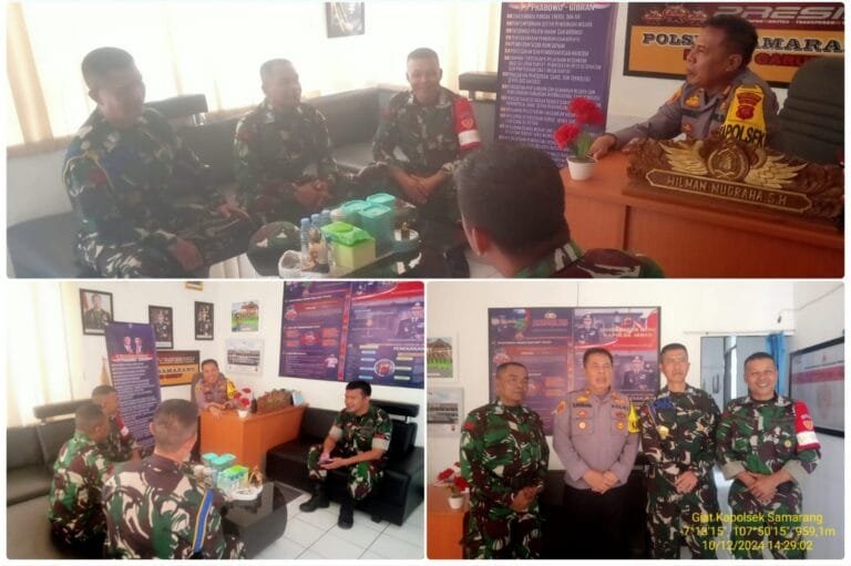 Polsek Samarang AKP Hilman Nugraha.,S.H.M.H. Terima Kunjungan Secapa TNI AD.