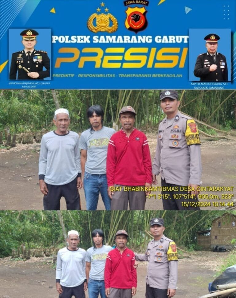Program Sambang RW Polsek Samarang Melalui Bhabinkamtibmas Desa Cintarakyat.
