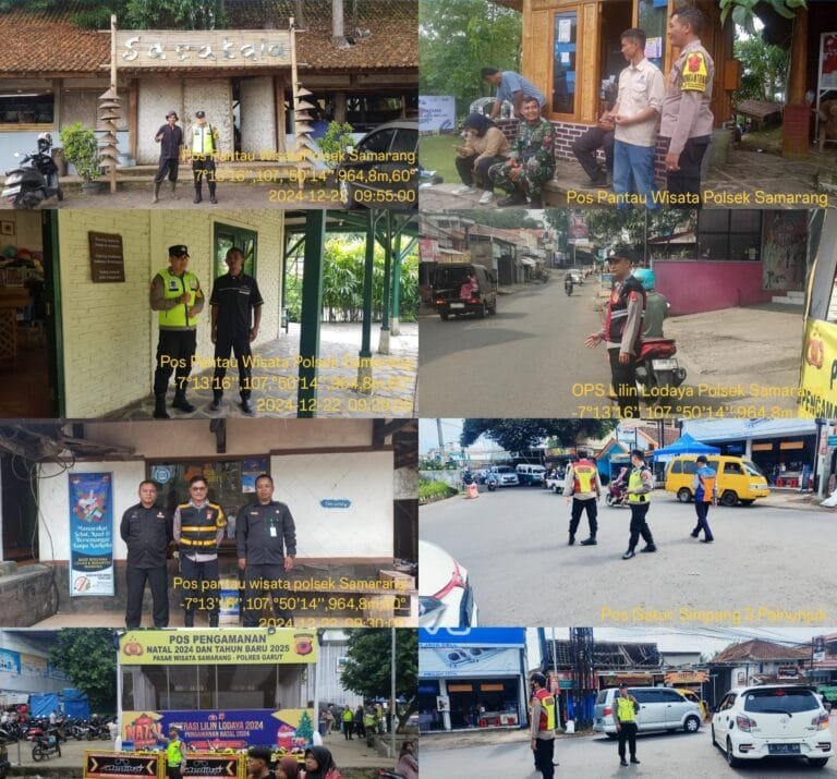 Polsek Samarang AKP Hilman Nugraha,S.H.M.H. Pimpin Pengamanan Di Objek Wisata, Dalam Ops Lilin Lodaya 2024-2025.