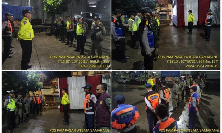 Polsek Samarang Giat Preemtif, Preventif, dan Kamseltibcarlantas Dalka Ops Lilin Lodaya 2024 Pos Pam Samarang.