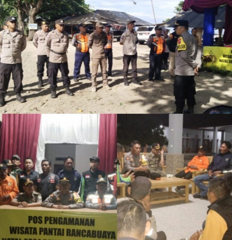 Polsek Caringin Pimpin Giat Apel Pada Malam Hari, Bersama Jajaran Dalam Rangka Ops Lilin Lodaya 2024.