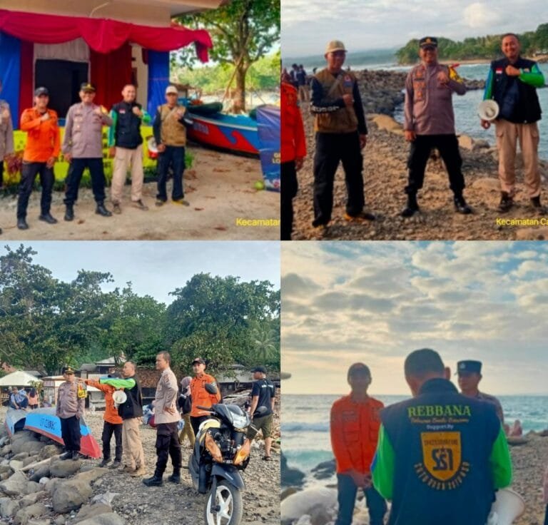 Jaga Kondusifitas Polsek Caringin Laksanakan Patroli Obyek Wisata Pantai Rancabuaya Dalam Rangka Ops Lilin