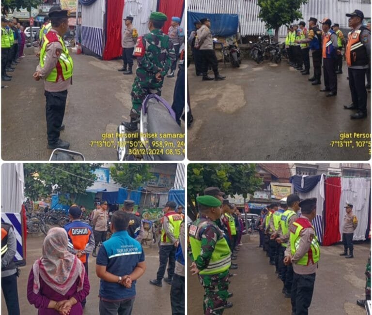 Giat Apel Pengamanan Ops Lilin Lodaya 2024 Serta Kegiatan Preemtif Preventif, Dan Kamseltibcarlantas Di Wilkum Polsek Samarang.