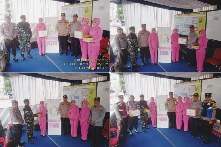 Ketua Bhayangkari Ranting Samarang Kunjungan Ke Pospam Samarang Dalka Bhayangkari Peduli.