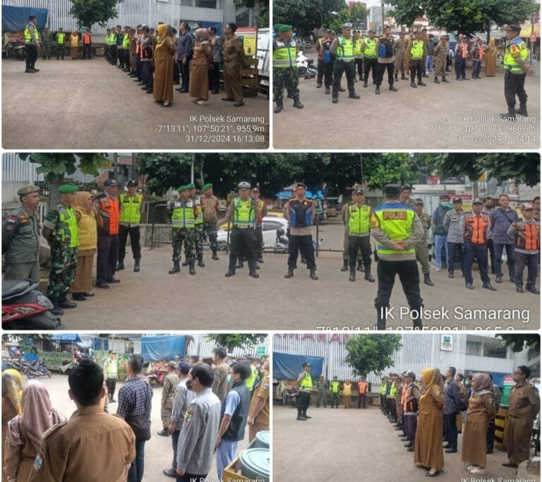 Giat Apel Gabungan Dalam Rangka Pengamanan Dan Pergantian Tahun 2025, Di Wilayah Hukum Polsek Samarang.