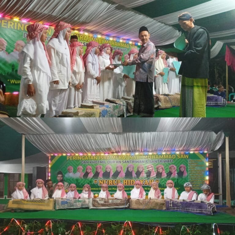 Peringatan Isra Mi’raj dan Khotmil Qur’an Mushola Nurul Hidayah Desa Sukahurip