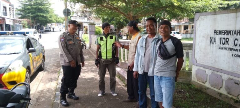Ciptakan Harkamtibmas, Polsek Kawali Polres Ciamis Koorkom ke Opang di Kawali