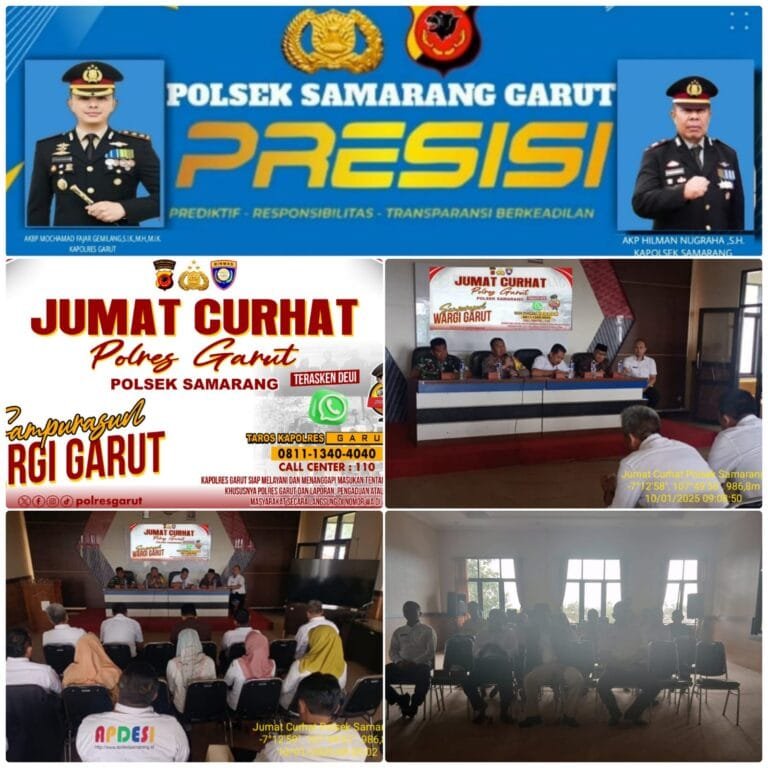 Polsek Samarang AKP Hilman Nugraha.,S.H.,M.H. Menggelar Program Jum’at Curhat.