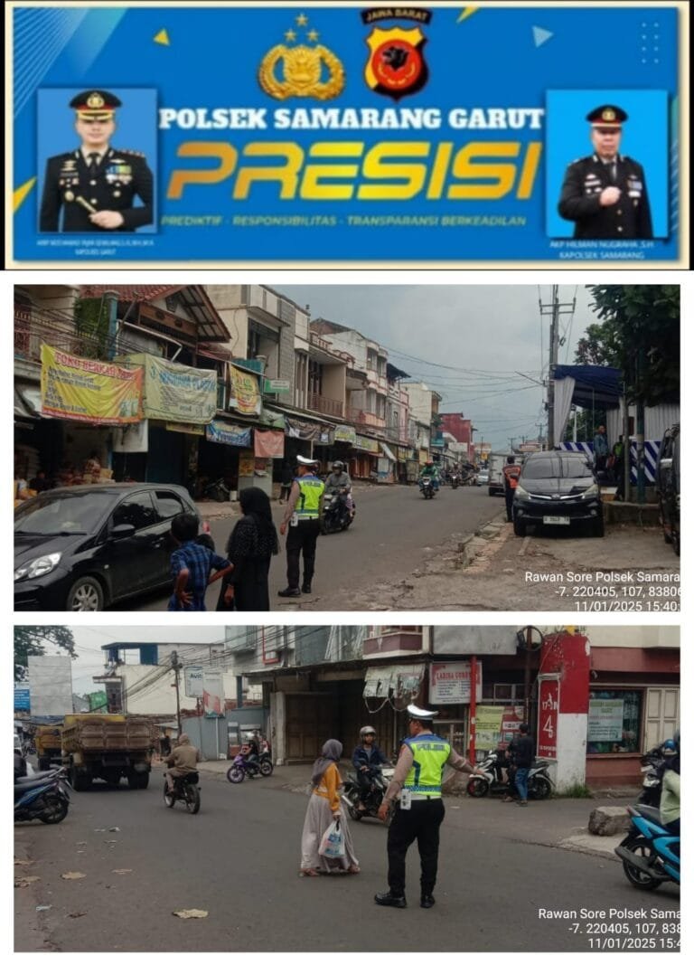 Giat Pengaturan Lalu Lintas Sore Hari, Di Wilayah Hukum Polsek Samarang.