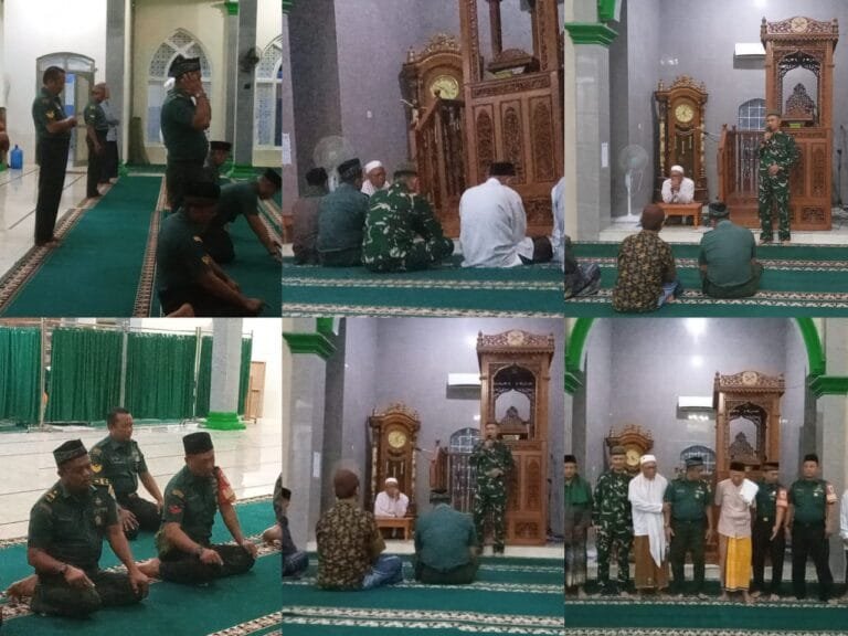 Koramil 1316 Pamarican Melaksanakan Safari Subuh di Masjid Agung BAITUDZDIKRI