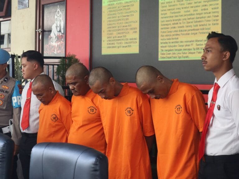 Polres Cianjur Tangkap Empat Pelaku Spesialis Pencurian Minimarket