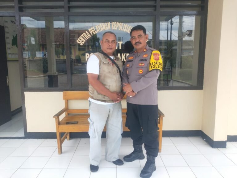 Kunjungan Wartawan Jejak- kriminal, Ke Kapolsek Lakbok,