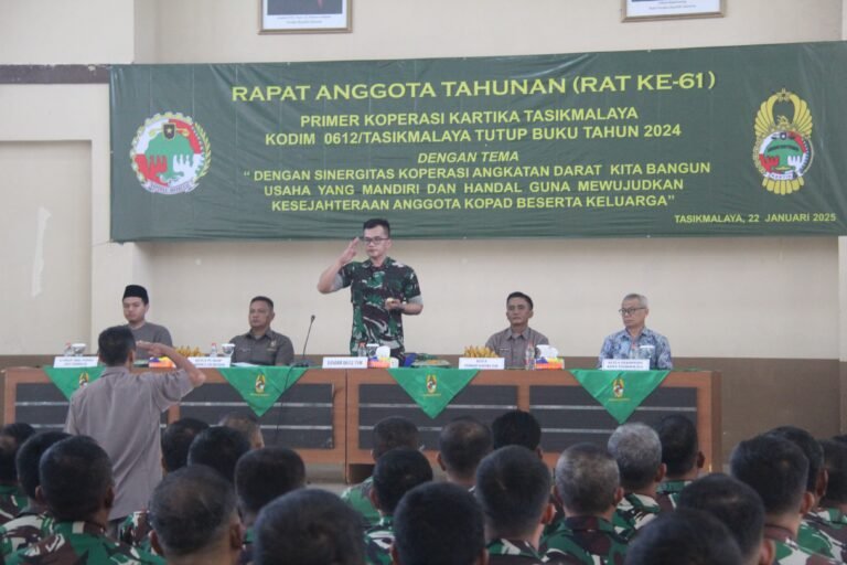 RAT Ke – 61 Primer Koperasi Kartika Kodim 0612/Tasikmalaya Tutup Buku Tahun 2024