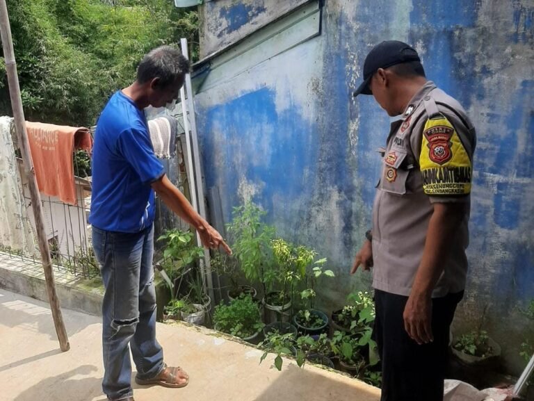 Dukung Asta Cita Presiden RI, Polsek Cikoneng Ajak Warga Buat Pekarangan Rumah Jadi Produktif