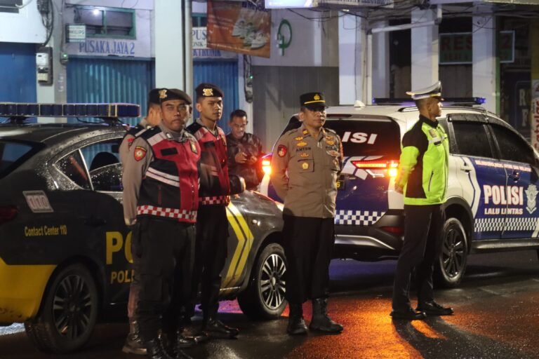 Berikan Rasa Nyaman Warga Ciamis, Polres Ciamis Lakukan Patroli KRYD Skala Besar