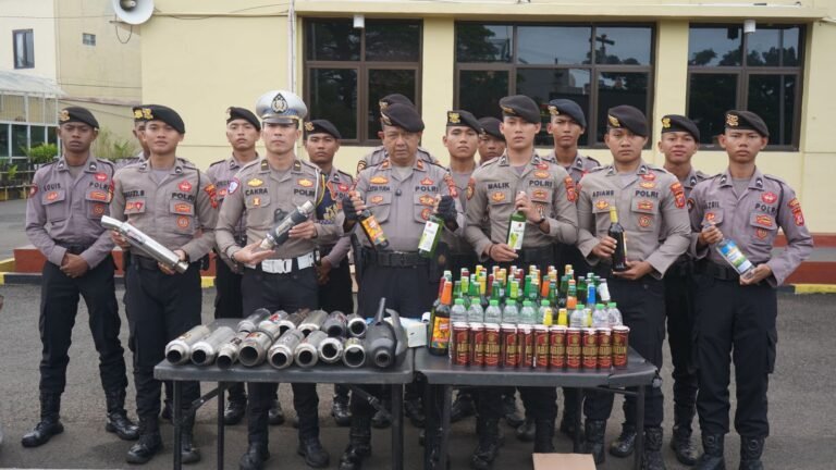 Polres Cianjur Ungkap Hasil Operasi KRYD, Amankan Ratusan Knalpot Brong dan Ratusan Botol Miras