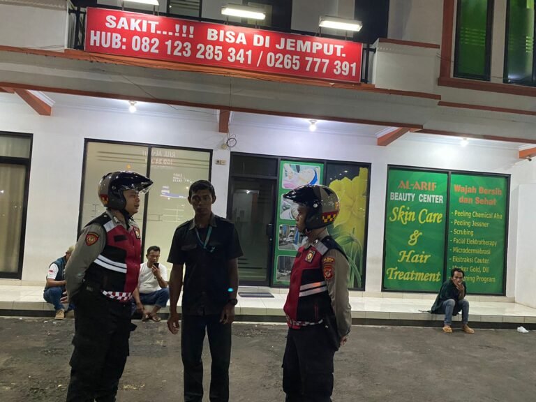 Sat Samapta Polres Ciamis Patroli Kamtibmas ke Obvit, Kantor Perbankan Jadi Sasaran