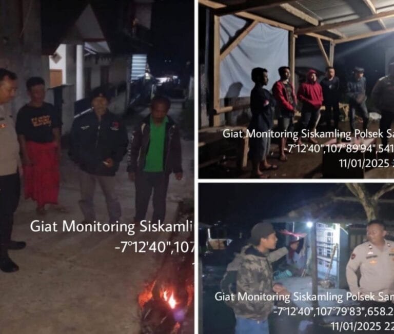 Beri Rasa Aman Polsek Samarang Laksanakan Patroli Malam Sambang Poskamling Di Wilayah Desa Sirnasari