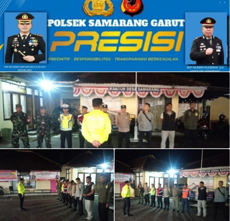 Sinergitas TNI Polri Dalka Menjaga Wilayah, Polsek Samarang Bersama Jajaran Gelar Apel Gabungan.