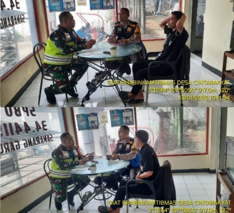 Bhabinkamtibmas Polsek Samarang Bersama Babinsa, Berikan Pelayanan Secara Optimal