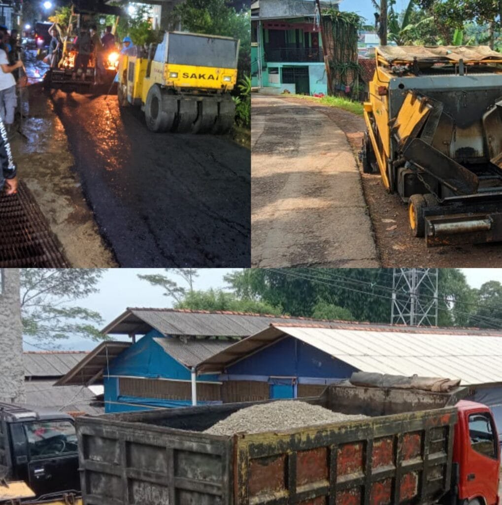 Pemdes Sukaratu Tingkatkan Infrastruktur, Hot Mix Jalan Desa untuk Kesejahteraan Masyarakat.