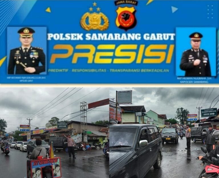 Berikan Keamanan Pada Pengguna Jalan, Polsek Samarang Giat Lakukan Pengaturan Lalin Sore.