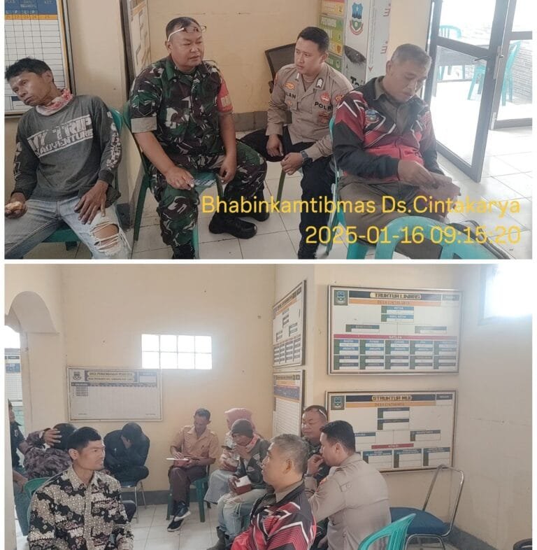 Bhabinkamtibmas dan Babinsa Laksanakan Giat Sinergitas TNI-Polri Di Wilayah Hukum Polsek Samarang.