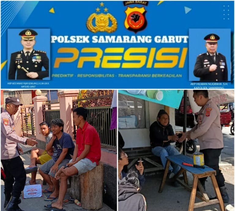 Polsek Samarang Gelar Patroli Kerja Untuk Mengantisipasi Tindak Kriminal.