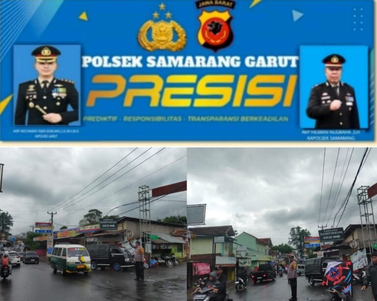 Pelayanan Yang Terbaik Kepada Pengguna Jalan, Polsek Samarang Lakukan Pengaturan Lalu Lintas.