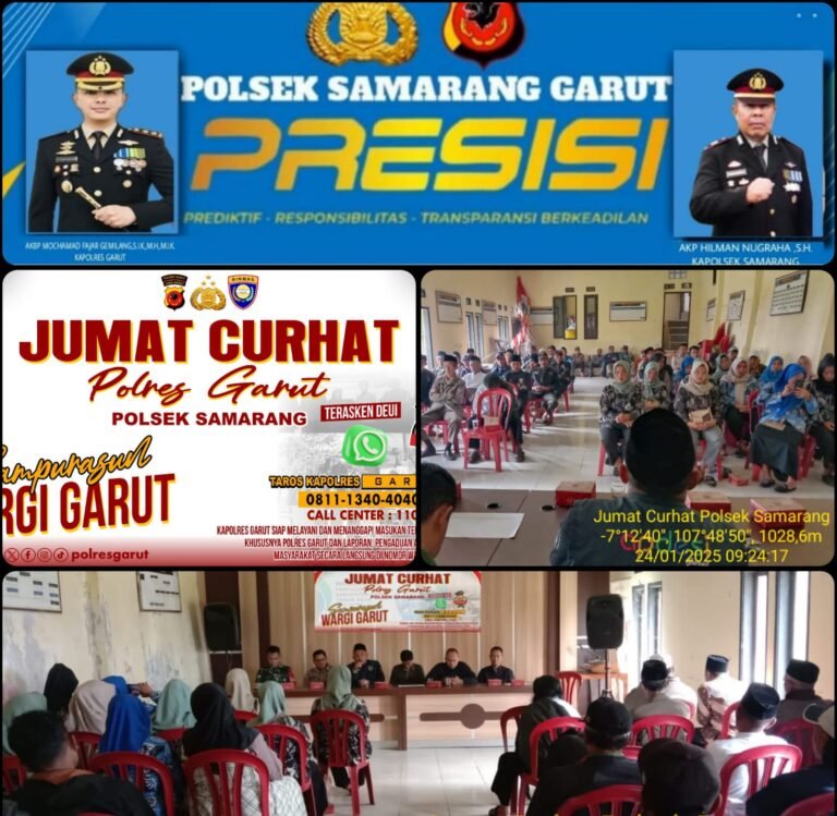 Giat Jum’at Curhat, Polsek Samarang Menyampaikan Cooling System Serta Jalin Ukhuwah Islamiyah.