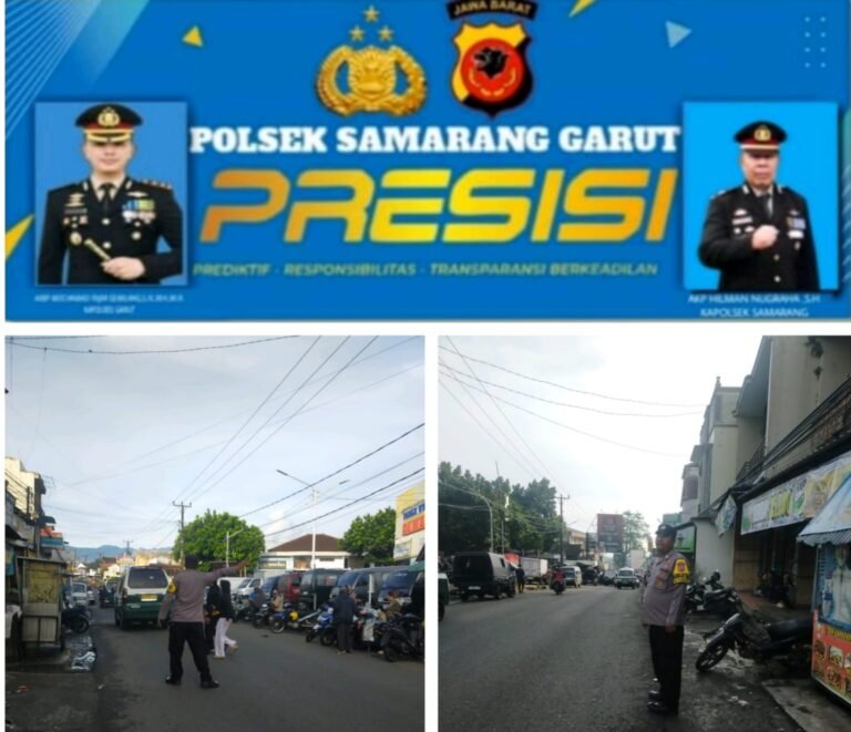 Giat Rutin Yang Di Tingkatkan, Personil Polsek Samarang Lakukan Pengaturan Lalu Lintas
