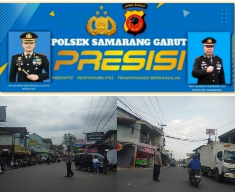 Polsek Samarang Giat Pengaturan Lalu Lintas, Untuk Antisipasi Long Weekend di SP 3 Pamulihan.