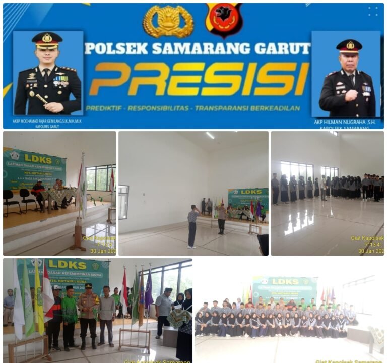 Kapolsek Samarang Hadiri Pembukaan LDKS, Latihan Dasar Kepemimpinan Siswa MTs Miftahul Huda-Tasikmalaya.