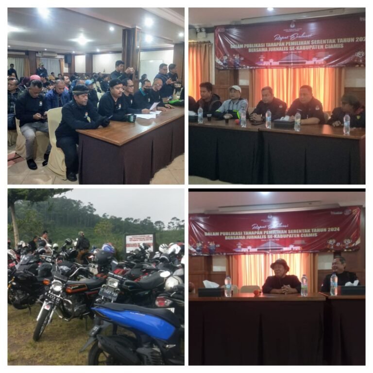 KPU Ciamis Bersama Ratusan Para Jurnalis Adakan Tour Momotoran