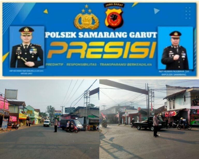 Polsek Samarang AKP Hilman Nugraha.,S.H.M.H. Siaga Sore Hari, Wujudkan Kamseltibcar Lantas.