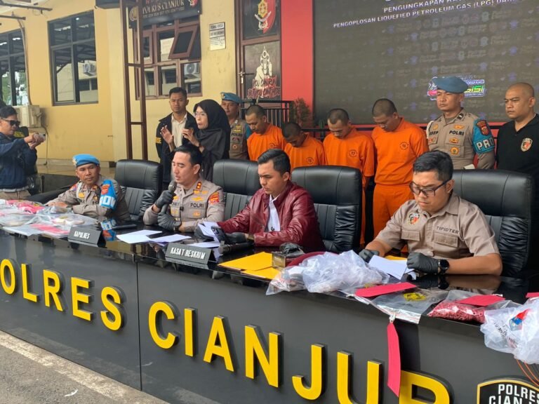 Polres Cianjur Ungkap Kasus Pengoplosan Gas LPG di Kabupaten Cianjur, 4 Orang Berhasil Ditangkap