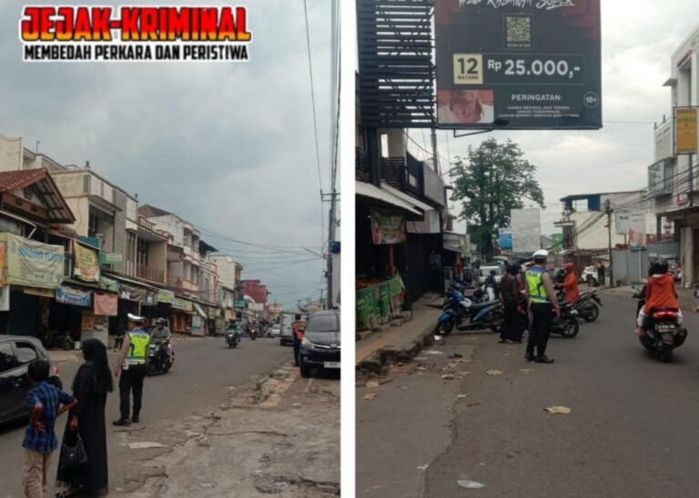 Giat Rutin Yang Di Tingkatkan, Personil Polsek Samarang Lakukan Pengaturan Arus Lalu Lintas Sore Hari.