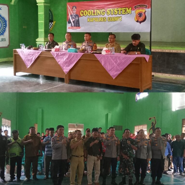 Polres Ciamis Cooling System Harkamtibmas di Desa Sukajaya