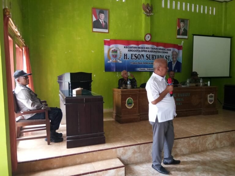Polsek Cisaga Monitoring Reses Anggota DPRD Kabupaten Ciamis di Desa Danasari