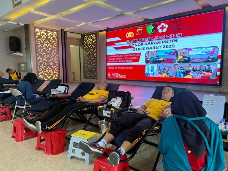 Giat Rutin Baktikes Donor Darah Sidokkes Polres Garut