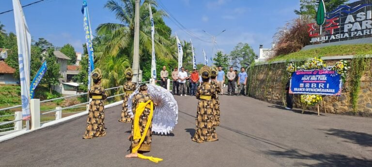 Polsek Cisaga Datang Beri Himbauan Kamtibmas Saat Peresmian Wisata Jinju Asia Park