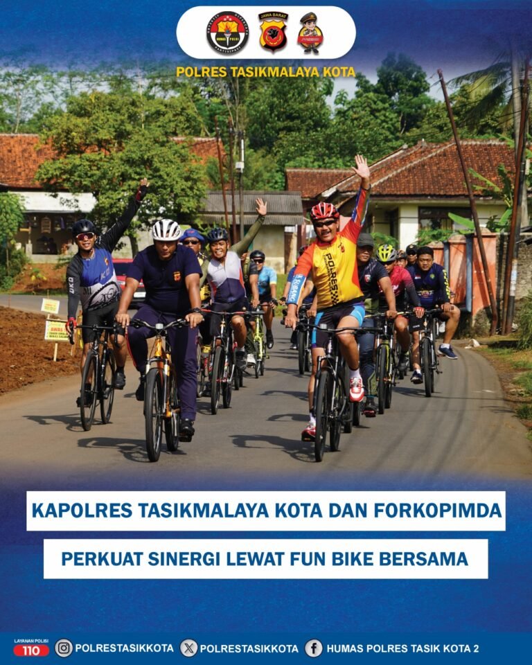 KAPOLRES TASIKMALAYA KOTA DAN FORKOPIMDA PERKUAT SINERGI LEWAT FUN BIKE BERSAMA