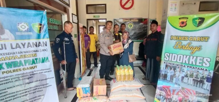 Jum’at Berkah Berbagi Sidokkes Polres Garut Salurkan Sembako